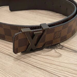 Genuine Louis Vuitton Brown 40mm Damier Saint Tulle LV Initial Belt 95 38 M9807